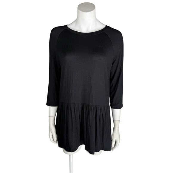 Boden Tunic Shirt Women's Medium Black Drop Waist - Picture 5 of 5